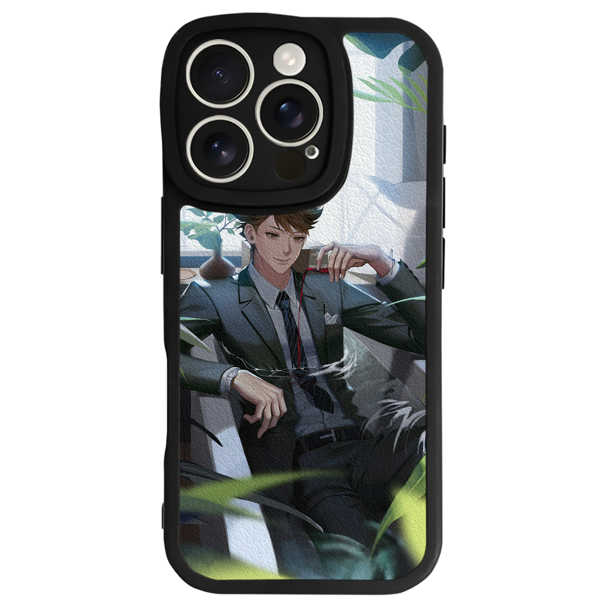（画像用） ハイキュー!! Haikyu!! 【iPhone 16シリーズ対応】シリコンスマホケース（レザー調） 材質：シリコン